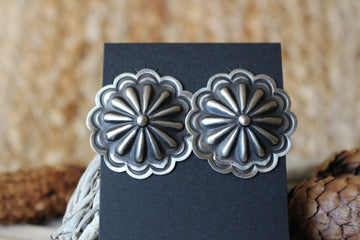 Brushed Concho Earrings