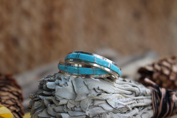 Turquoise Channeling Hoops