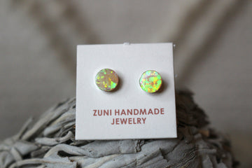 Round Sunny Opal Studs