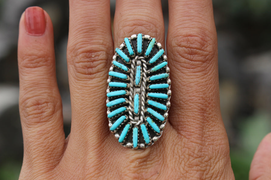 Turquoise Sky Cluster Ring