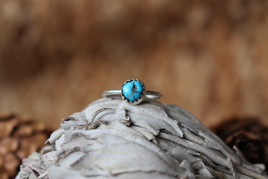 Dainty Turquoise Nugget Ring - Main Image