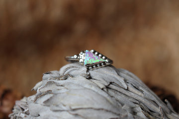 Pink Arrow Opal Ring