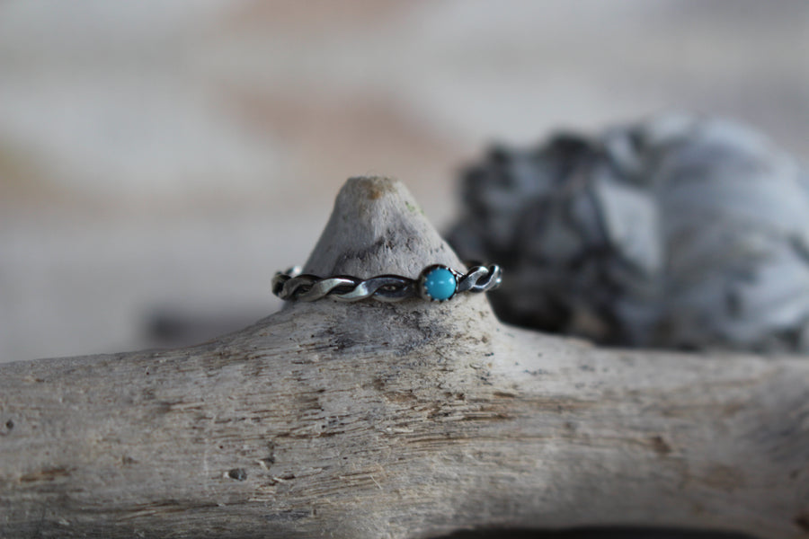 Turquoise Rope Ring