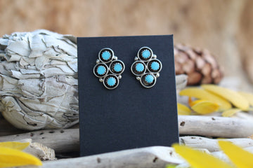 Turquoise Cluster Earrings