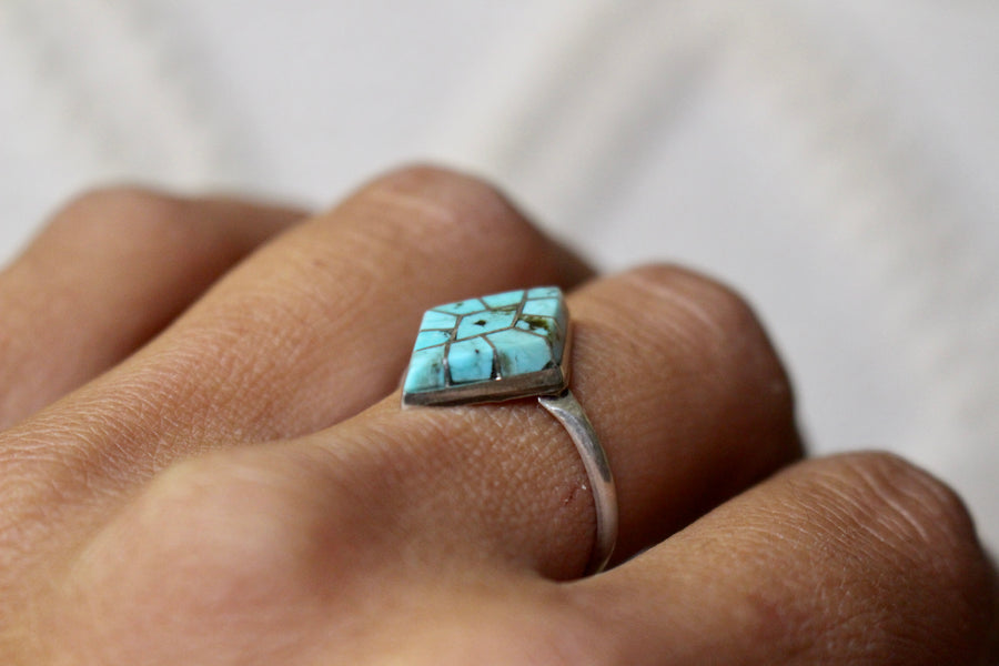 Turquoise Diamonds Ring