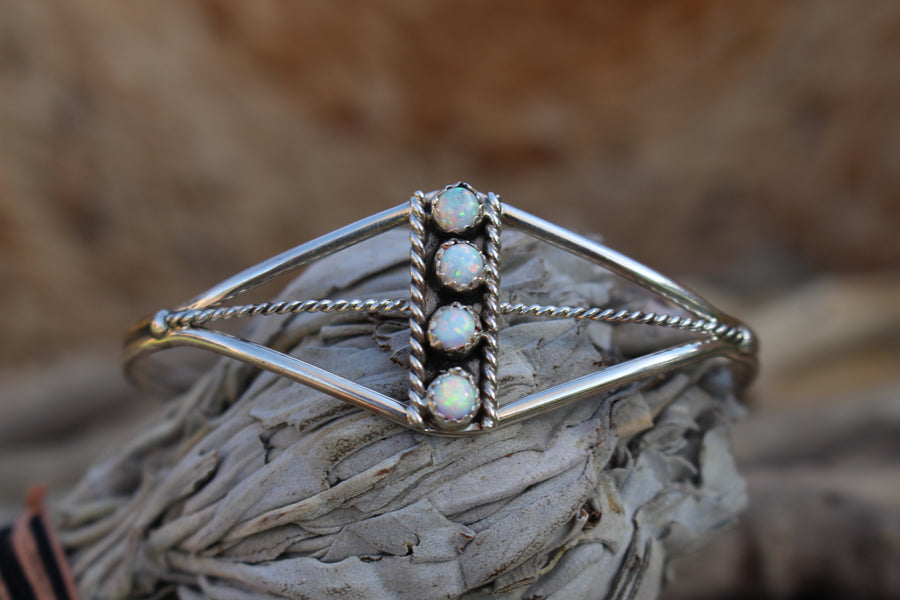 White Opal Dottie Bracelet
