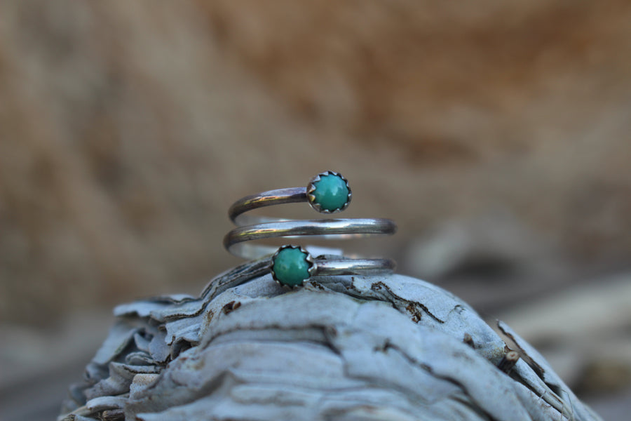 Double Turquoise Wrap Ring
