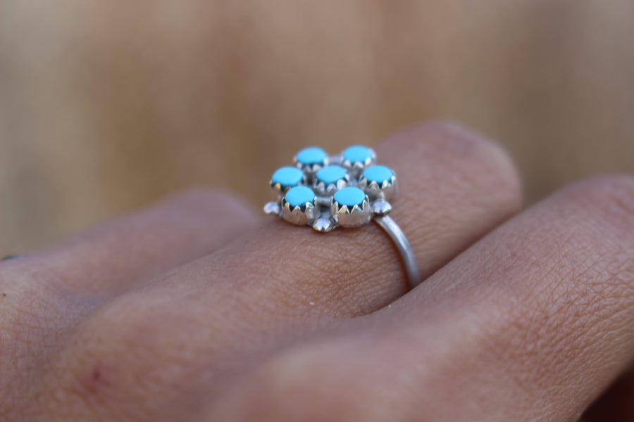 Turquoise Flower Ring