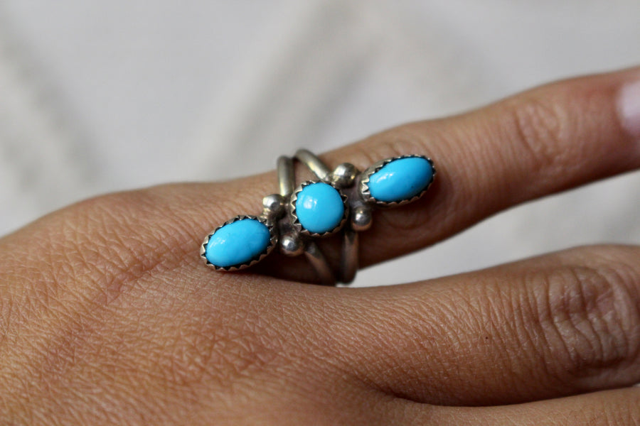 Triple Turquoise Ring