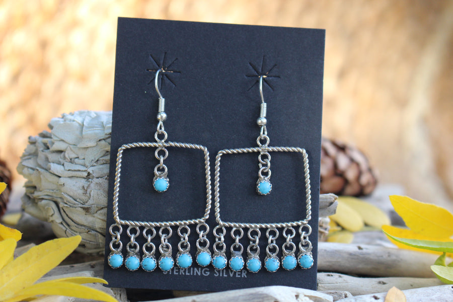 Turquoise Fringe Earrings