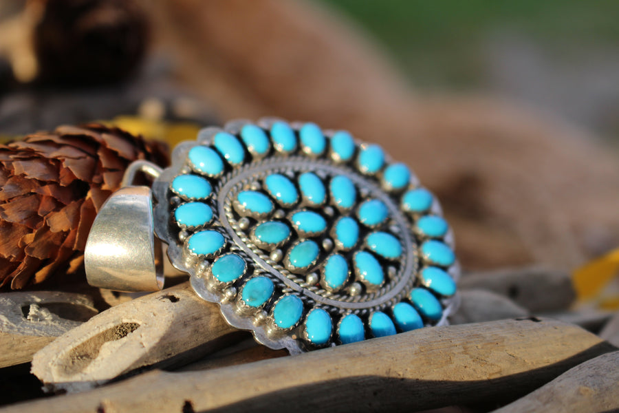 Turquoise Cluster Pendant