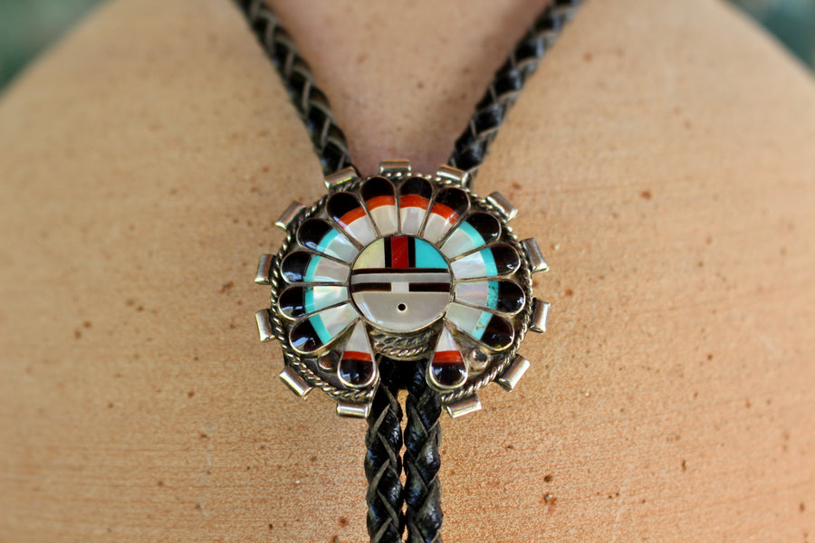 Sunface Bolo Tie