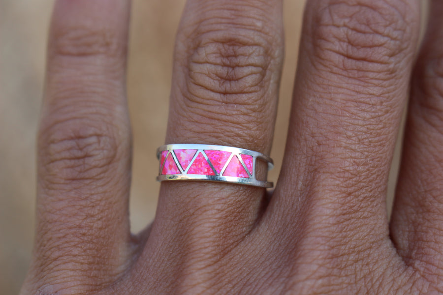Pink Opal Hills Ring