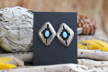 Blue Native Opal Earrings