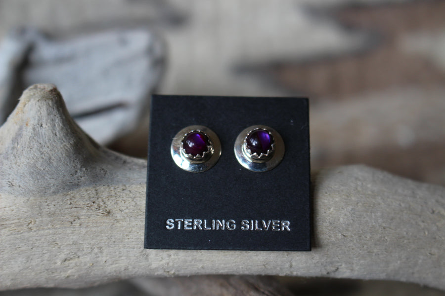 Sterling Purple Studs