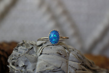 Blue Opal Ridge Ring