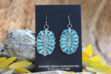 Turquoise Cluster Earrings