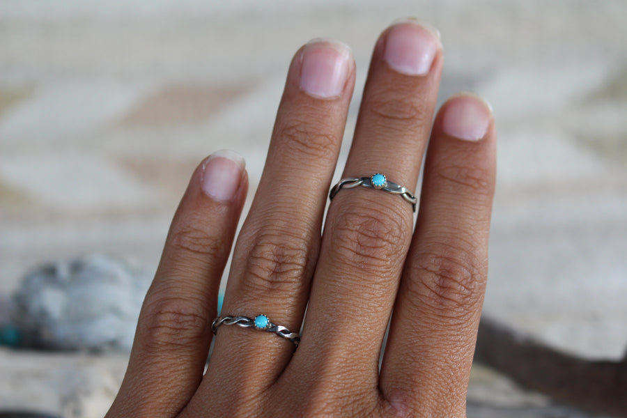 Turquoise Rope Ring