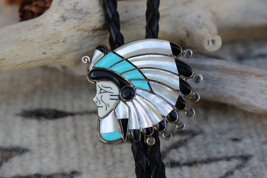 Headdress Bolo Tie