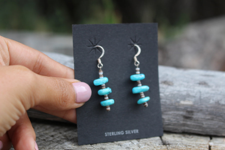 Turquoise and Heishe Earrings