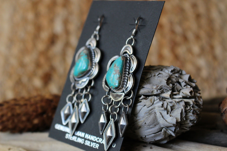 Turquoise Desert Fringe Earrings