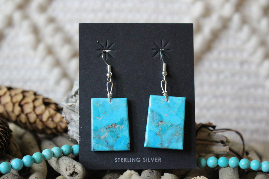 Turquoise Waters Slab Earrings