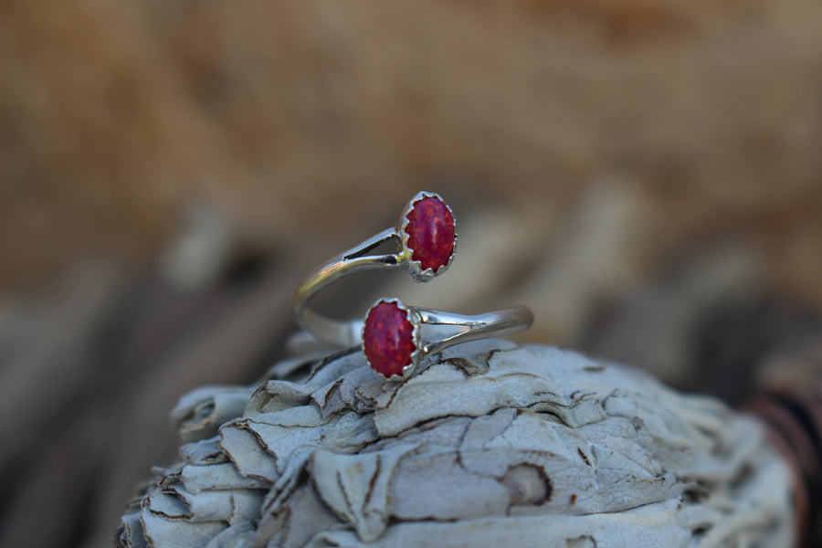 Fuchsia Opal Wrap Ring