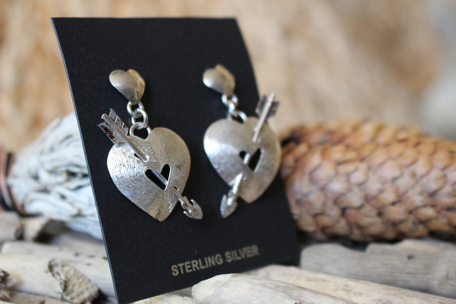 Sterling Heart Earrings