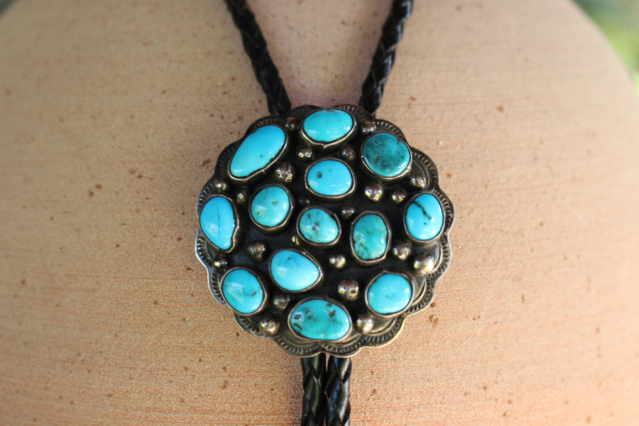 Vintage Turquoise Bolo Tie