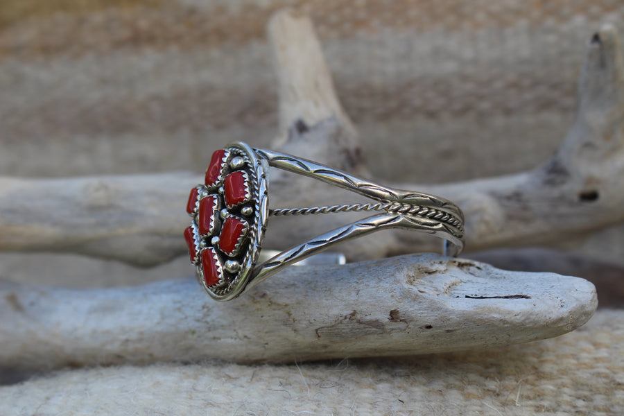 Coral Cluster Bracelet