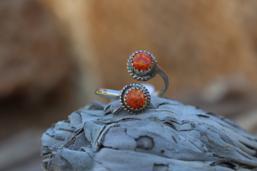 Orange Opal Wrap Ring