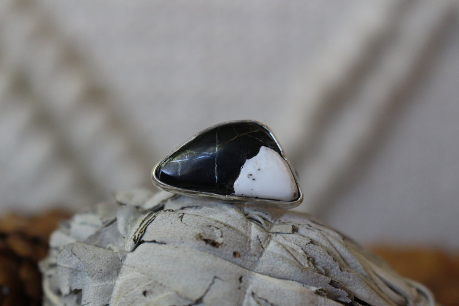 White Buffalo Turquoise Ring