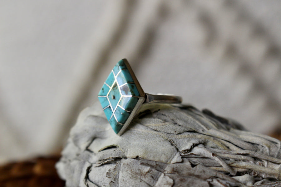 Turquoise Diamonds Ring