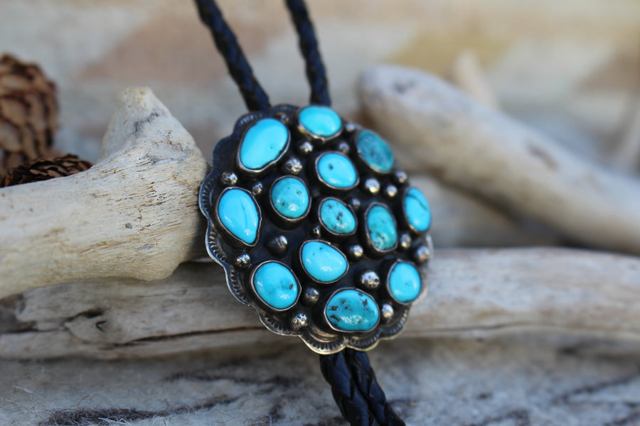 Vintage Turquoise Bolo Tie