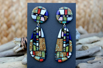 Inlay Drop Earrings