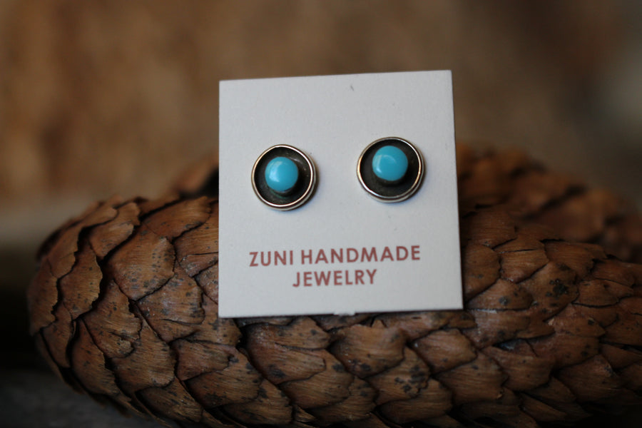 Round Turquoise Studs