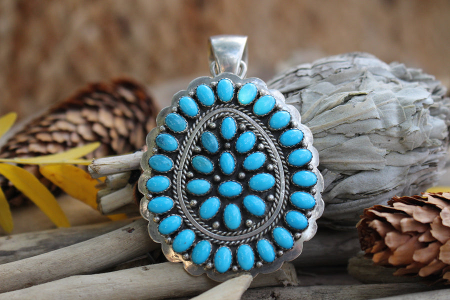 Turquoise Cluster Pendant