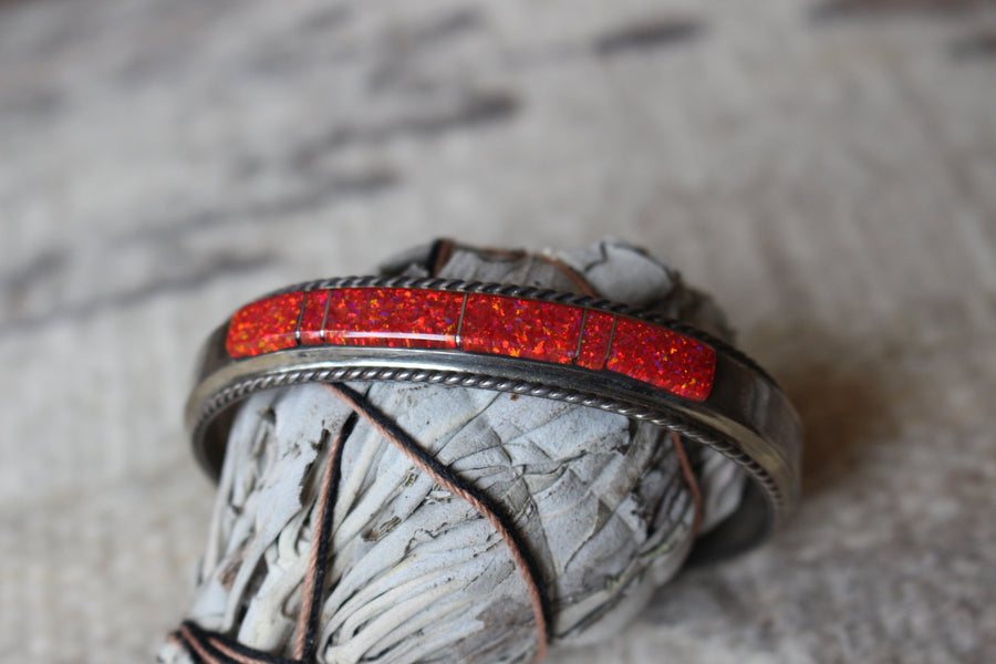 Red Opal Rain Bracelet