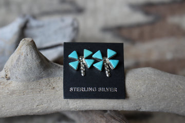 Turquoise Dragonfly Studs