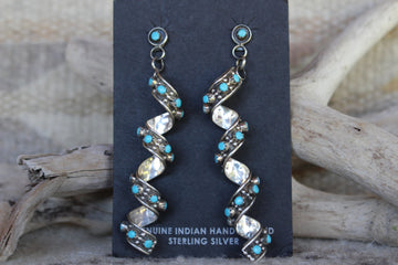 Turquoise Twisted Earrings