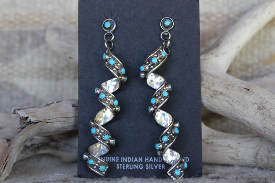 Turquoise Twisted Earrings