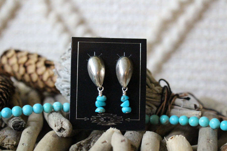 Turquoise Nugget Earrings