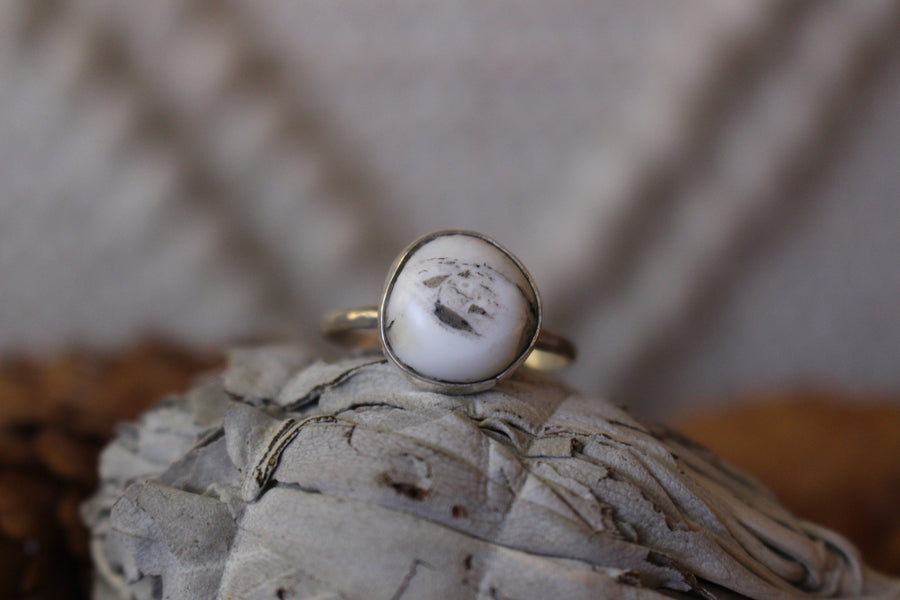 White Buffalo Bear Ring