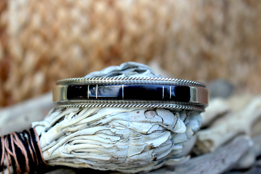 Black Onyx Bar Bracelet