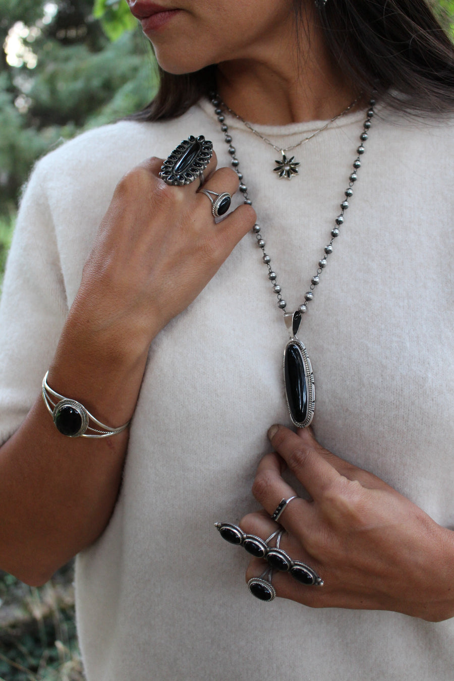 Black Onyx Oval Pendant