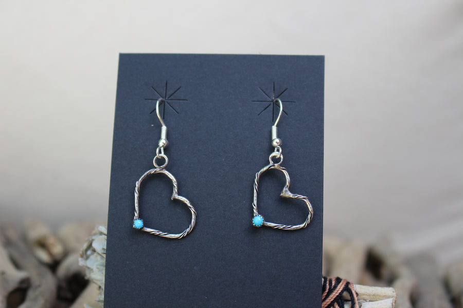 Turquoise Heart Earrings