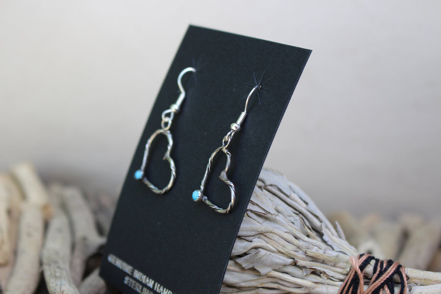 Turquoise Heart Earrings
