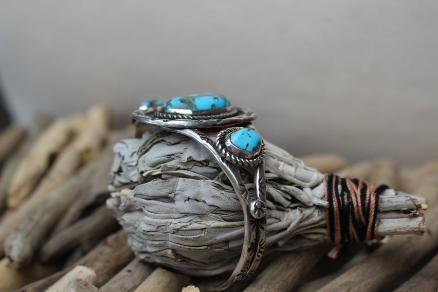 Tri Turquoise Stone Bracelet