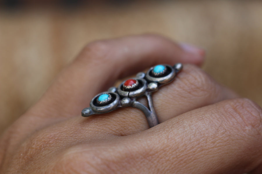 Vintage Multi Stone Dottie Ring