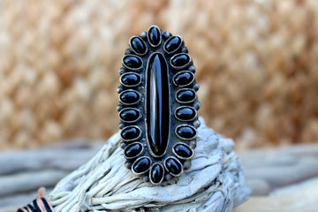 Black Onyx Echo Ring